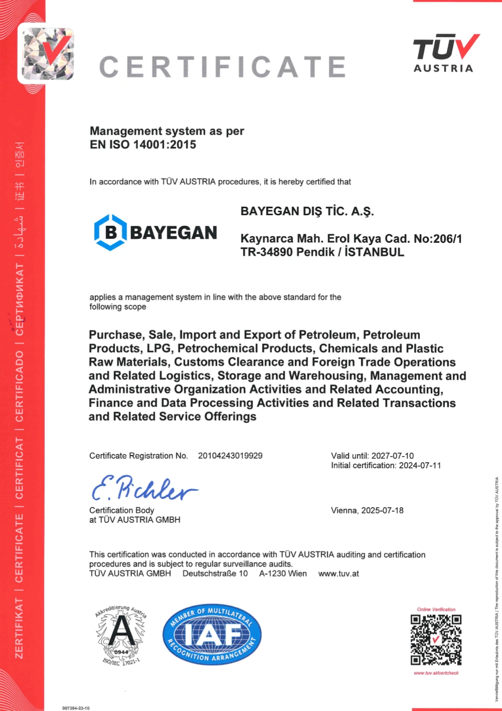 ISO 27001 Bilgi Güvenliği Sistemi Sertifikası